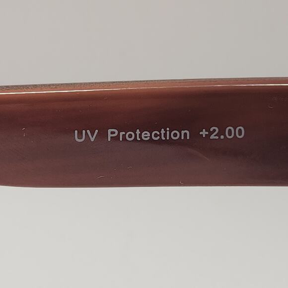 Women’s +2.00 Reader Sunglasses Brown Frame Gradient Lens Stylish Design - Picture 5 of 8